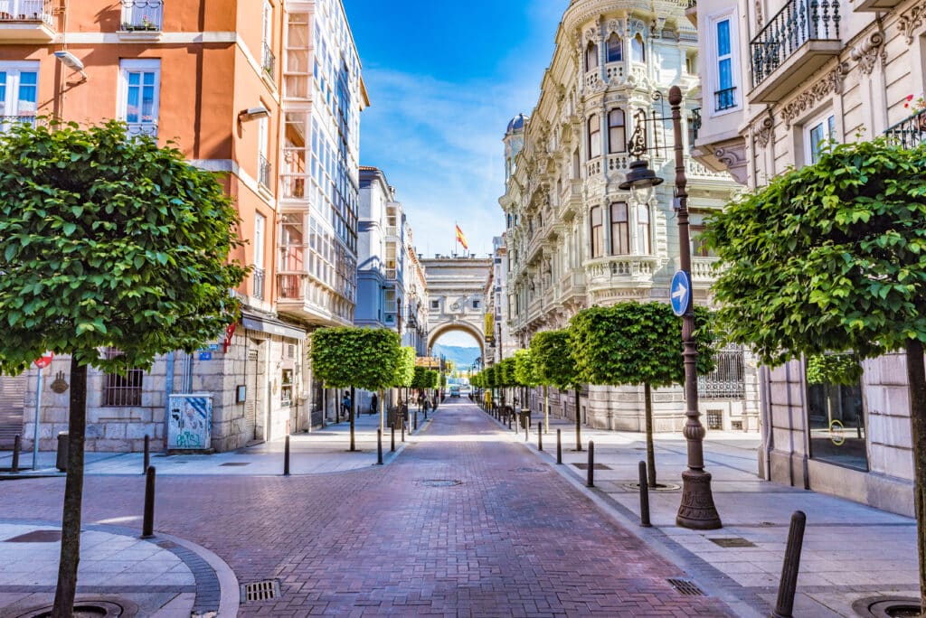 SANTANDER, SPAIN: Street view of Santander city center, Spain.