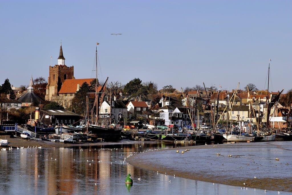 Maldon a town on the Blackwater estuary in Essex, England UK