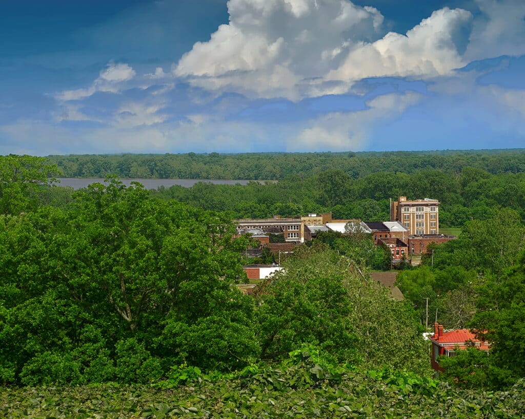 Overlooking the Battle Battery C, Helena, Arkansas, USA