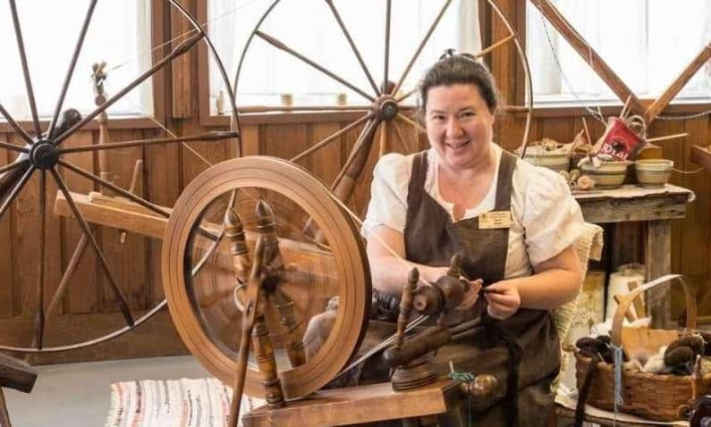 Rusti Barger showing traditional craftmansship