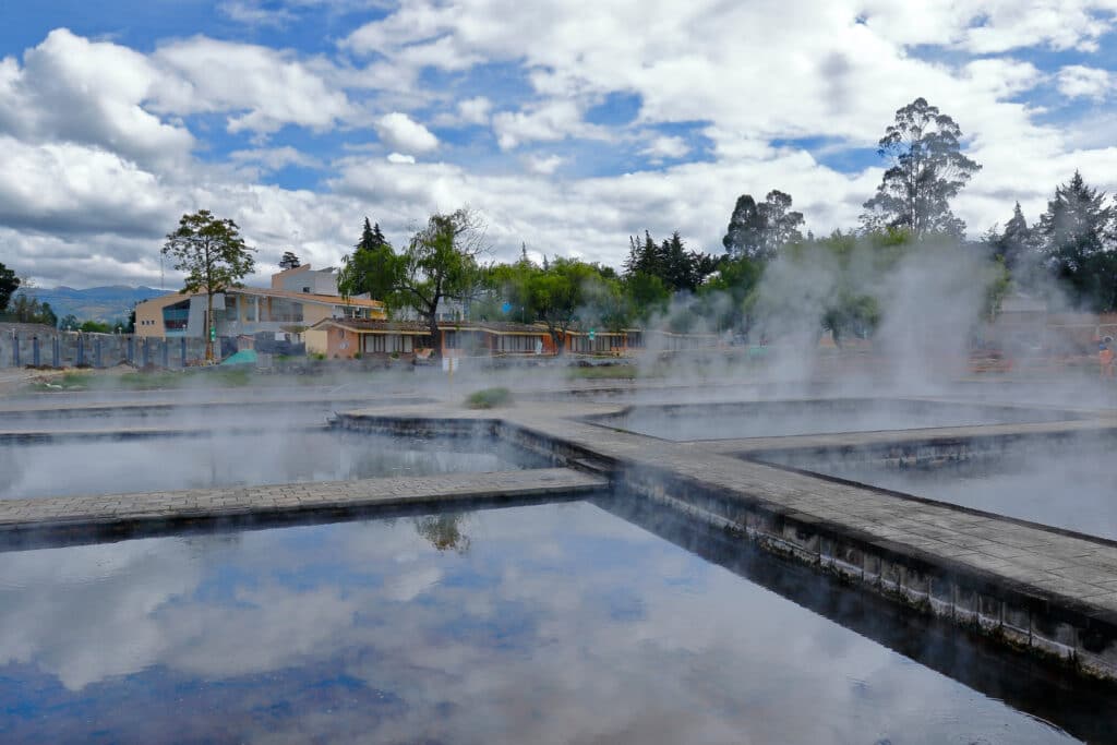Archaeological site called Baños del Inca in Cajamarca, Peru