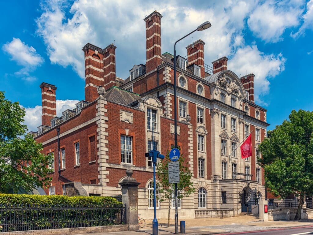 Exterior view of the Royal Music Academy on Marylebone Road
