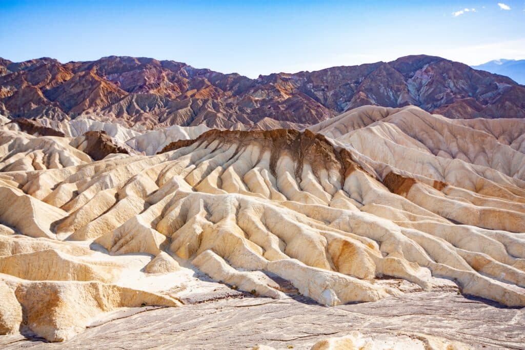 Zabriskie Point's signature rock formations, Death Valley National Park, California