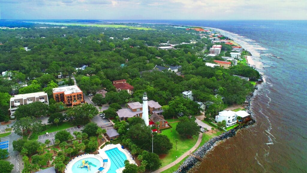 The St. Simons Island Light is a lighthouse on the southern tip of St. Simons Island, Georgia, United States