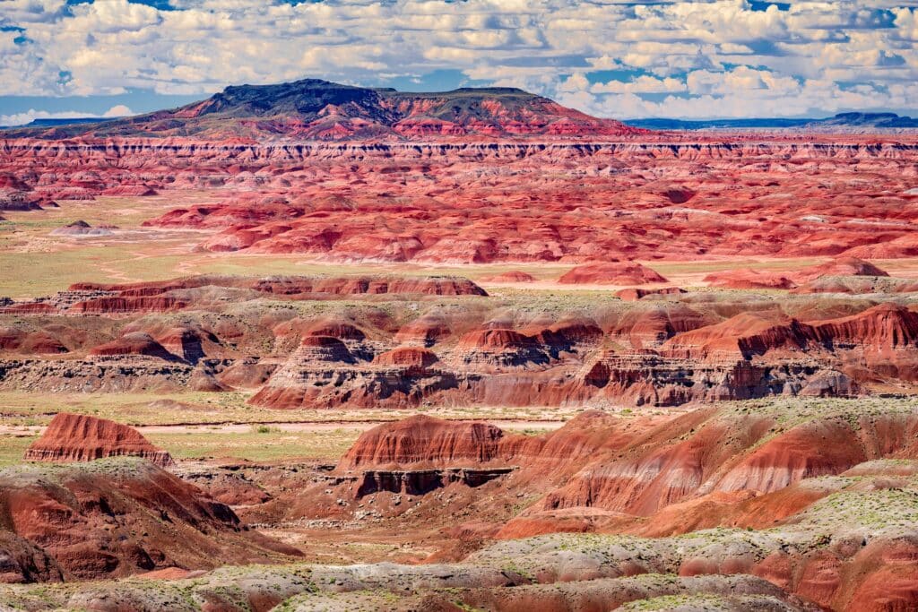 View of the Painted Desert section of Petrified Forest National Park near Holbrook Arizona