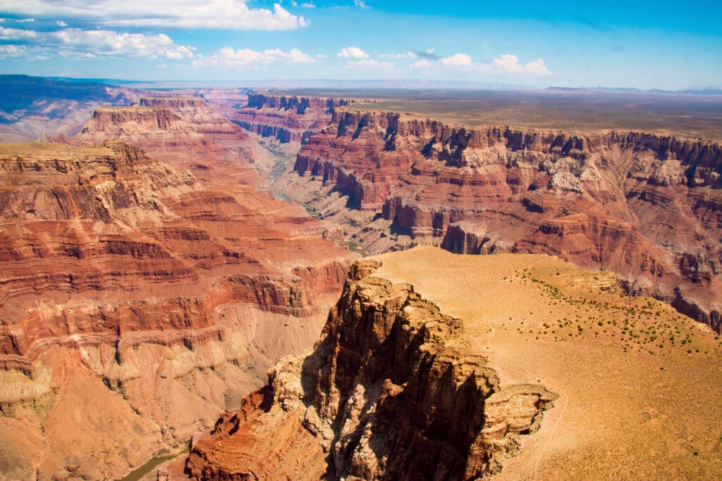 Helicopter ride above the mighty Grand Canyon National Park in Arizona