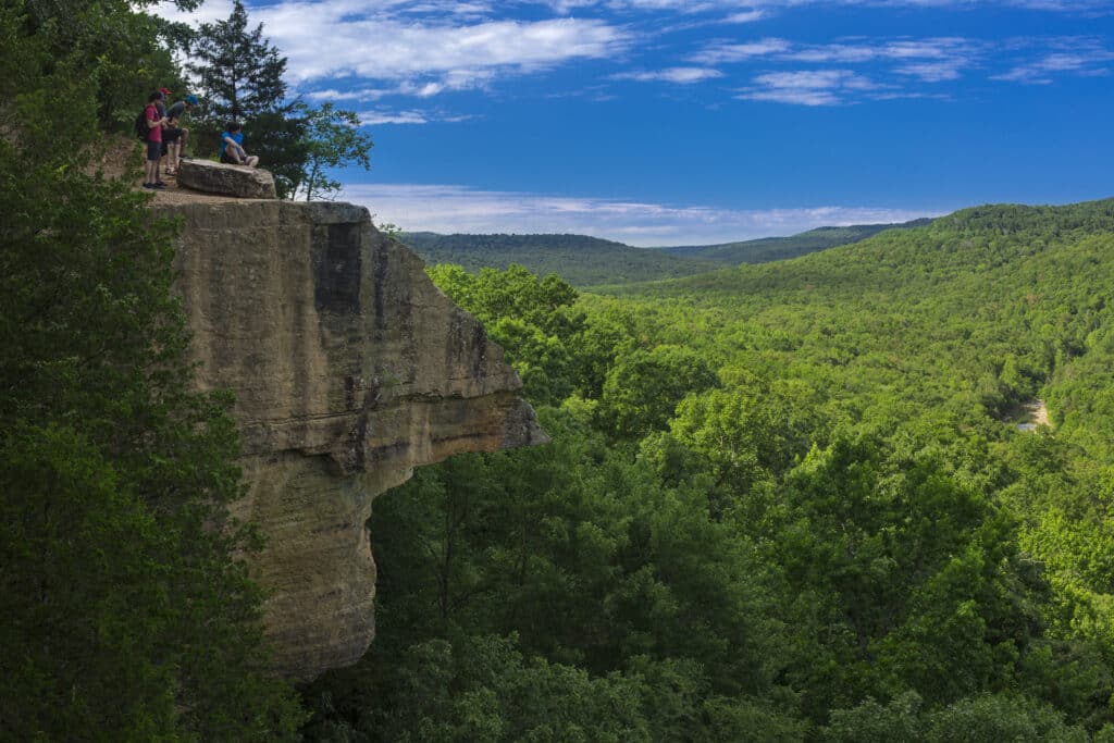 View of Yellow Rock Overlook in Devils Den State Park