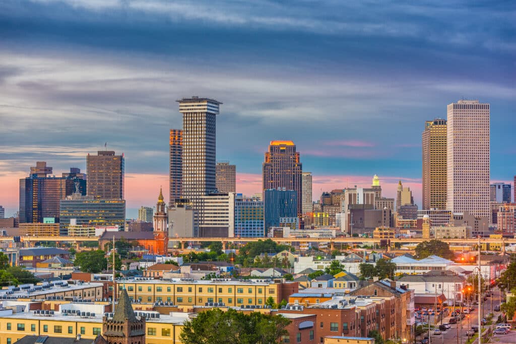 New Orleans, Louisiana, USA downtown skyline.