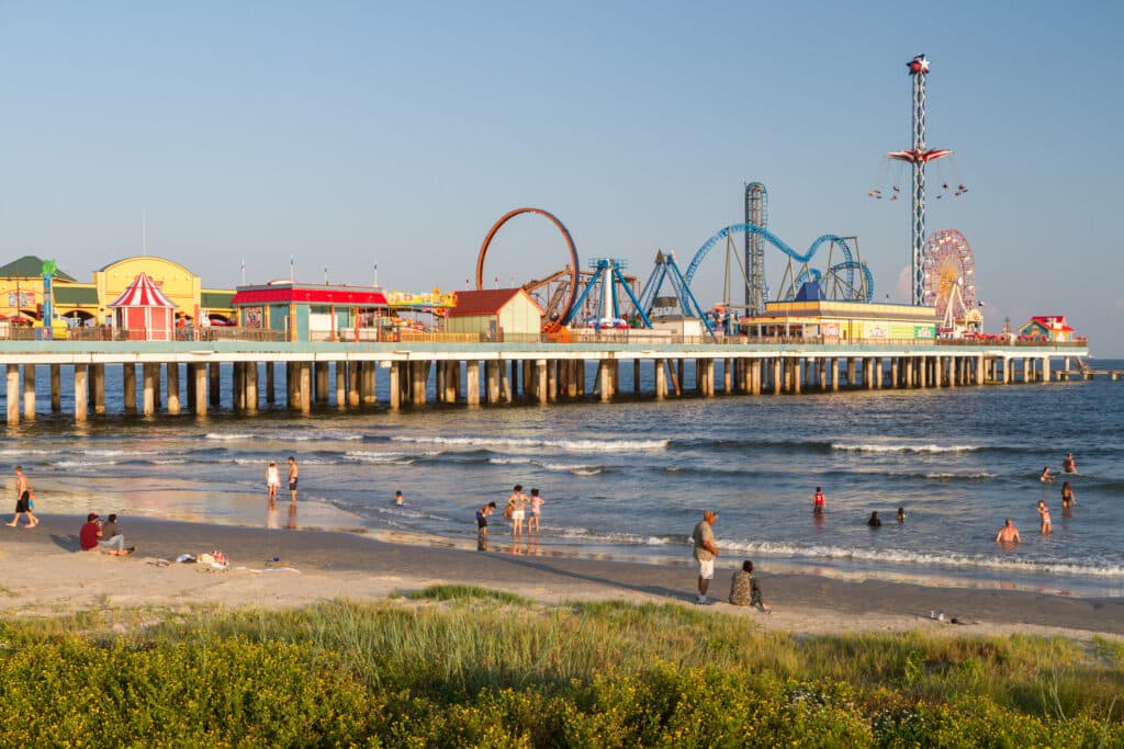 Galveston beach in Houston