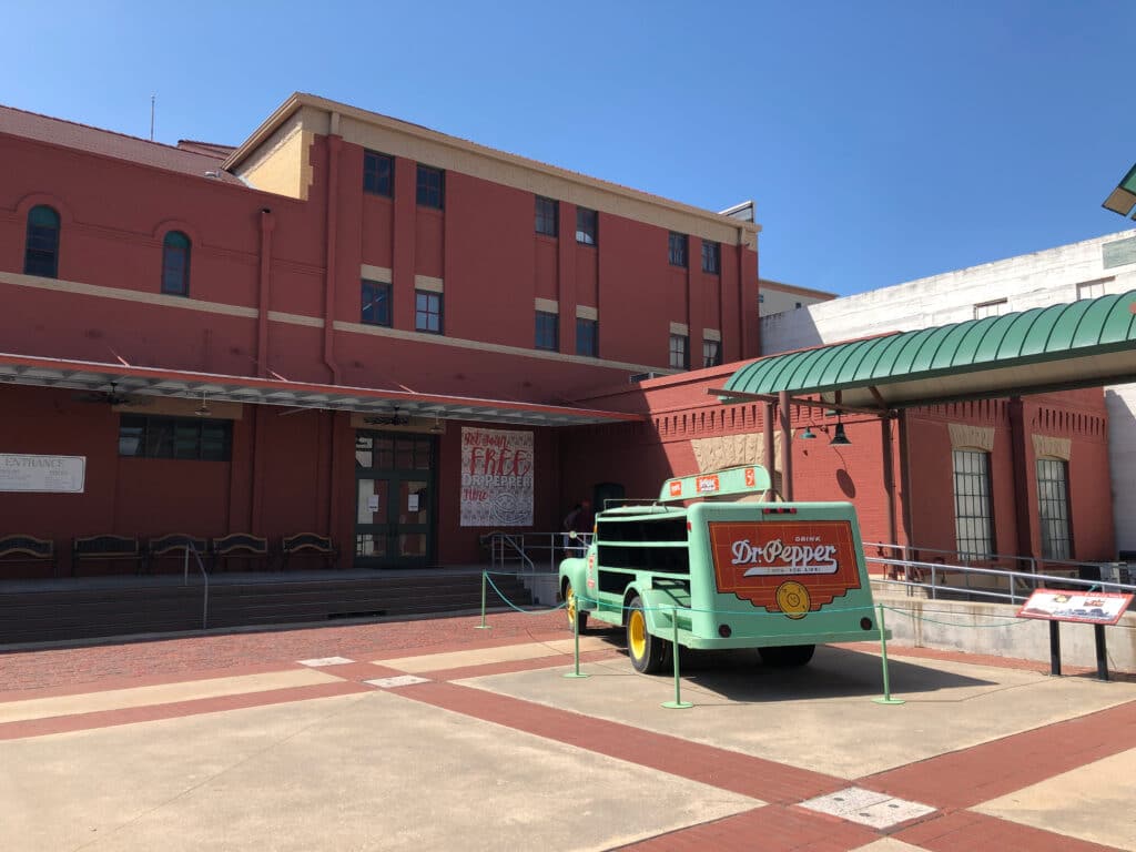 View of the historic Dr. Pepper Museum in Waco Texas