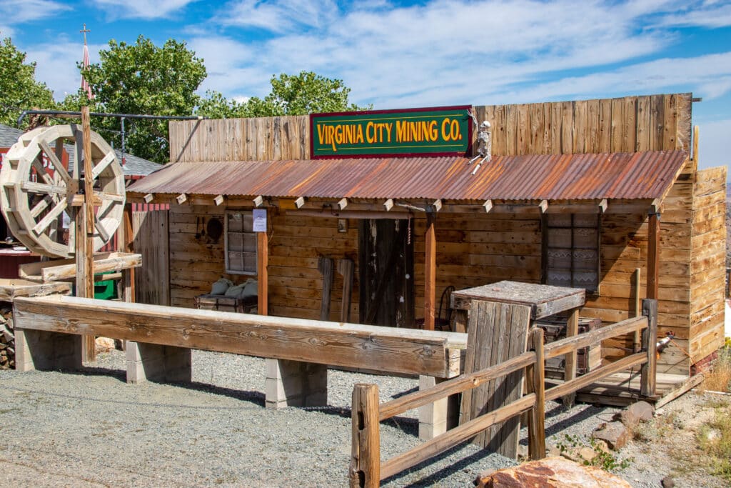 The Old Virginia City Mining Company Along the Streets of Old Gold and Silver Mining Town of Virginia City