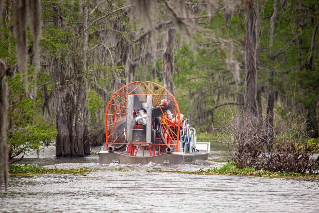 Airboat in the beautiful Henderson Swamp in Henderson, LA.
