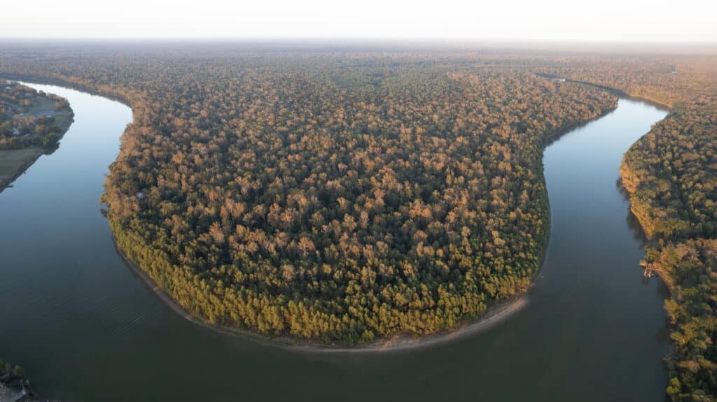 Louisiana Atchafalaya Basin aerial overview