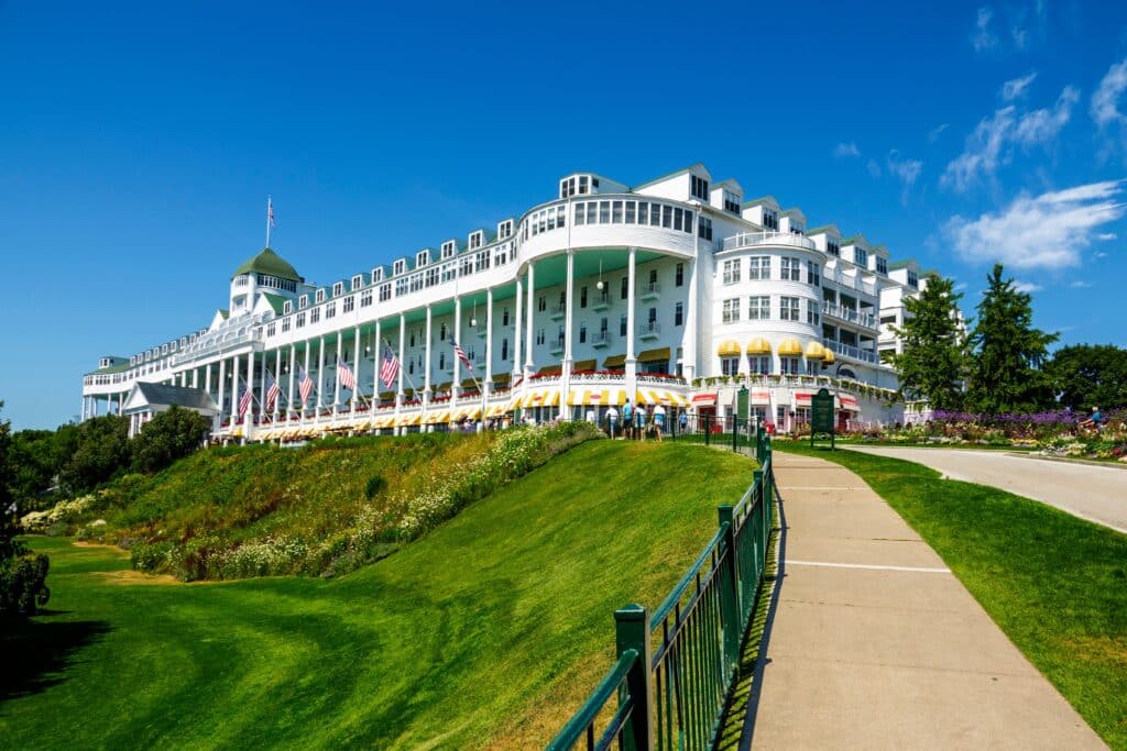 The Grand Hotel on Mackinac Island located in Lake Huron, Michigan