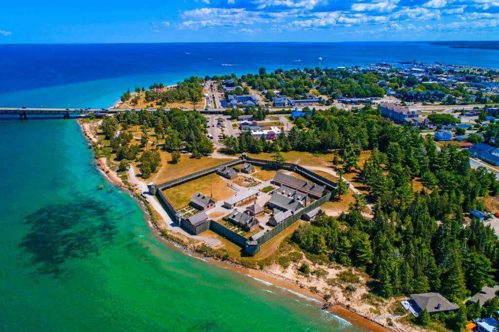 Fort Michilimackinac or Fort Mackinaw, Mackinac is located in Mackinaw City, Michigan