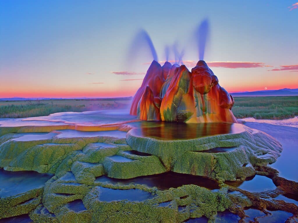 Fly Geyser in the Black Rock Desert Nevada