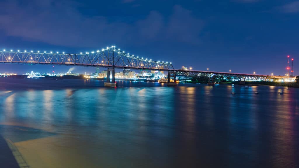 Baton Rouge, Louisiana at night