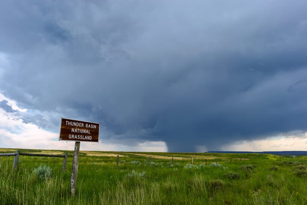Thunderstorm over the Thunder Basin National Grassland, Wyoming