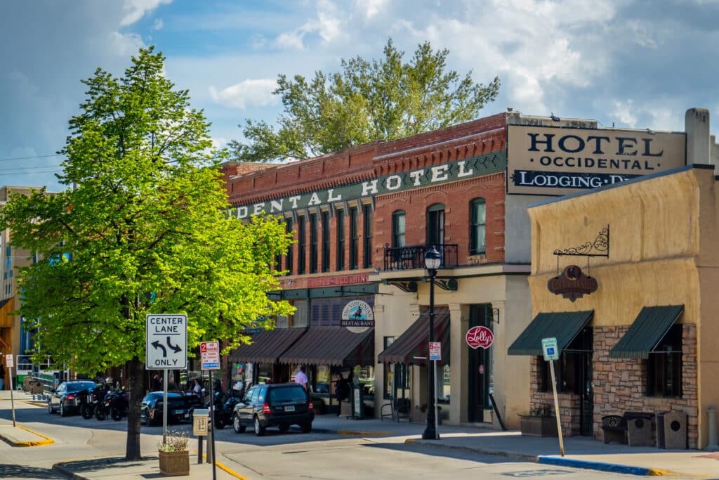 Buffalo, WY, USA: The Occidental Hotel Lodging and Dining along the city