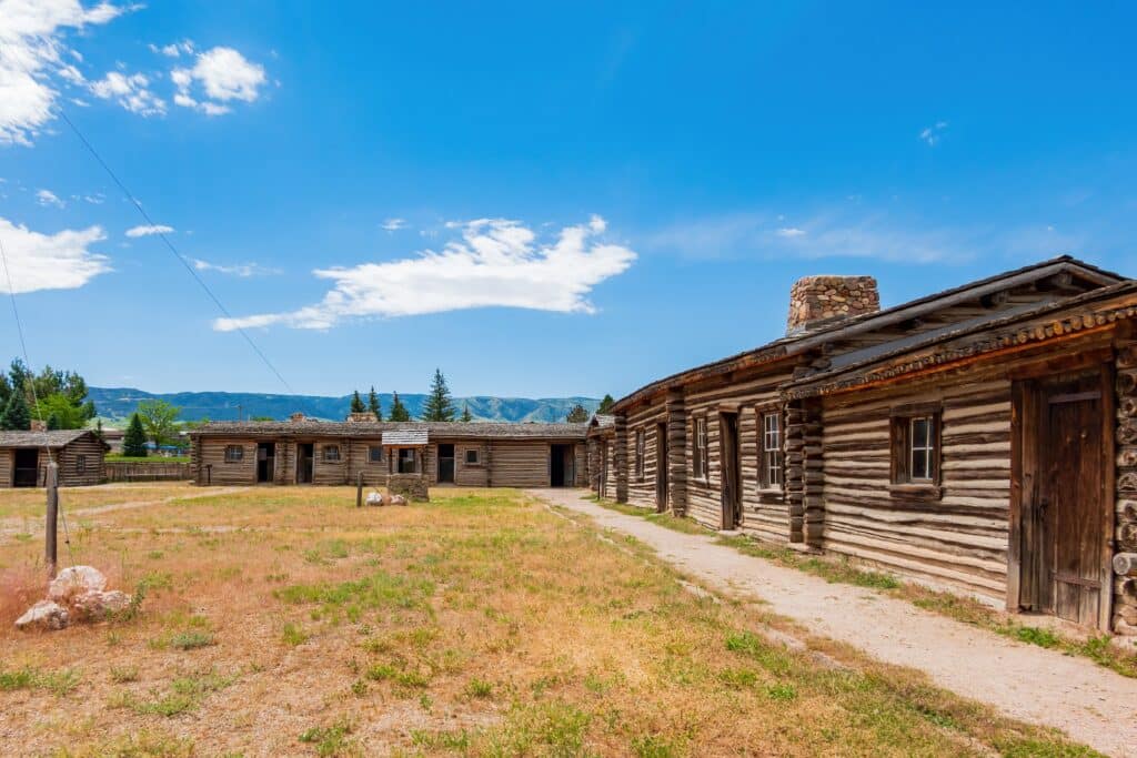 Overcast view of the Fort Caspar Museum at Wyoming