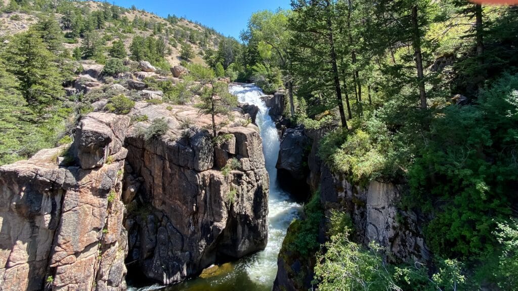 Shell Falls in the Bighorn National Forest in Wyoming