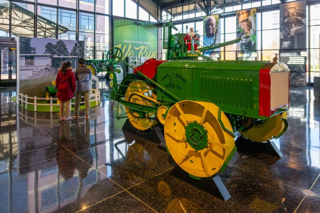 The John Deere Pavilion located in Moline Illinois is a perfect family outing, filled with interesting exhibits of company products and history.