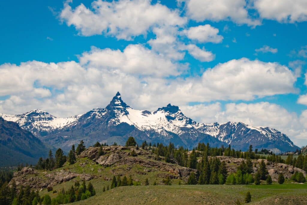 Pilot peak in the Absaroka range, Wyoming, USA