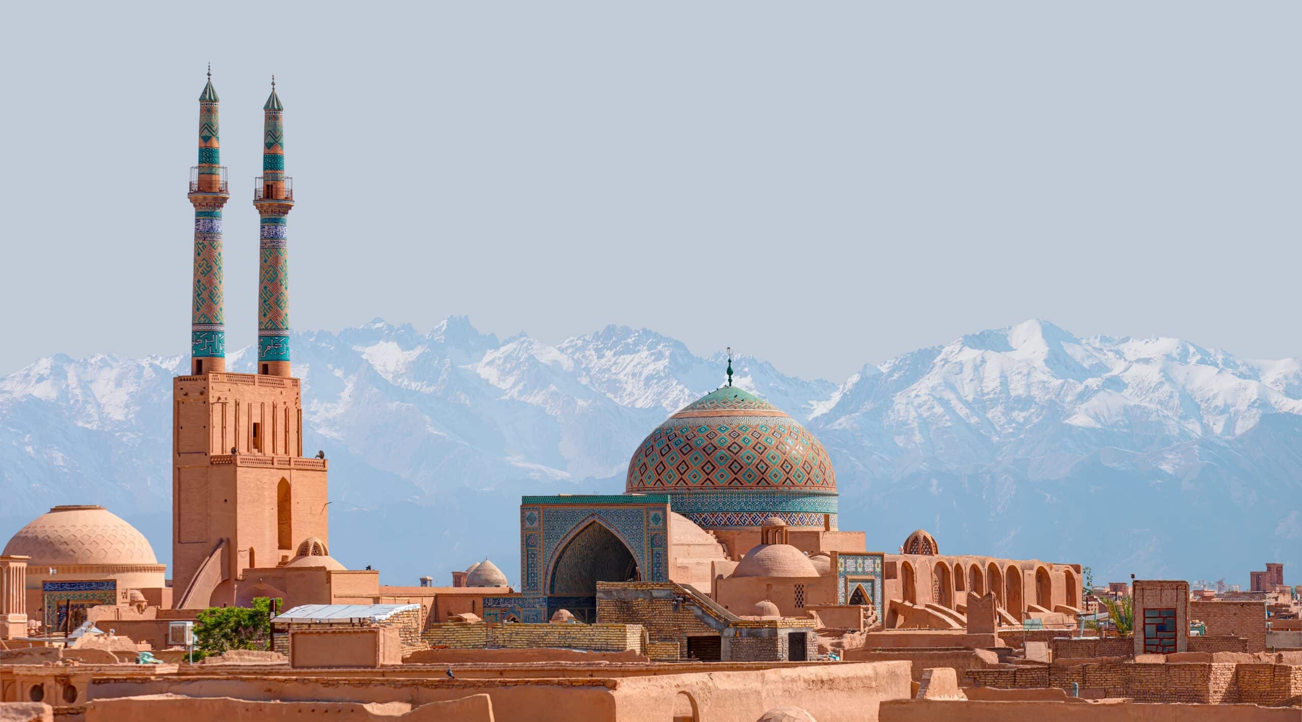 One of the most attractions of Iran or Yazd city is its Jama Mosque (Friday Mosque) - Yazd, Iran - UNESCO World Heritage Site