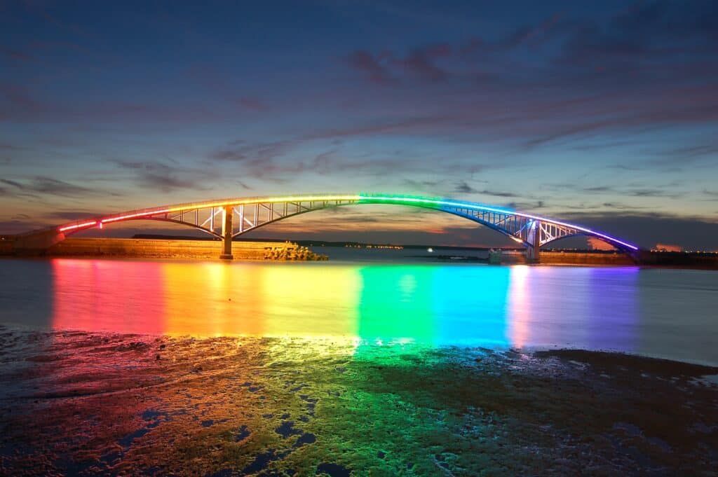 Beautiful Rainbow Bridge in Penghu, Taiwan