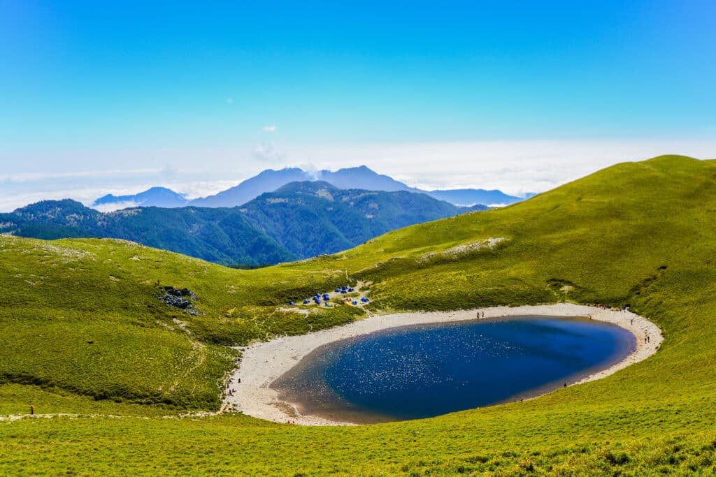 Jiaming Lake , The Angel's tear at Taitung in Taiwan