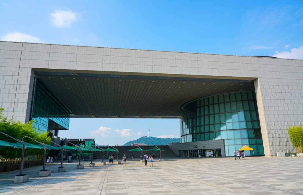 Exterior of the museum building. National Museum of Korea