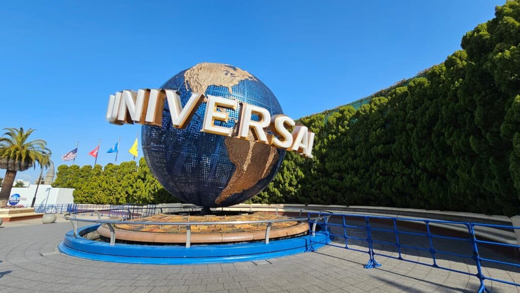 Universal Studios Japan entrance globe in Osaka
